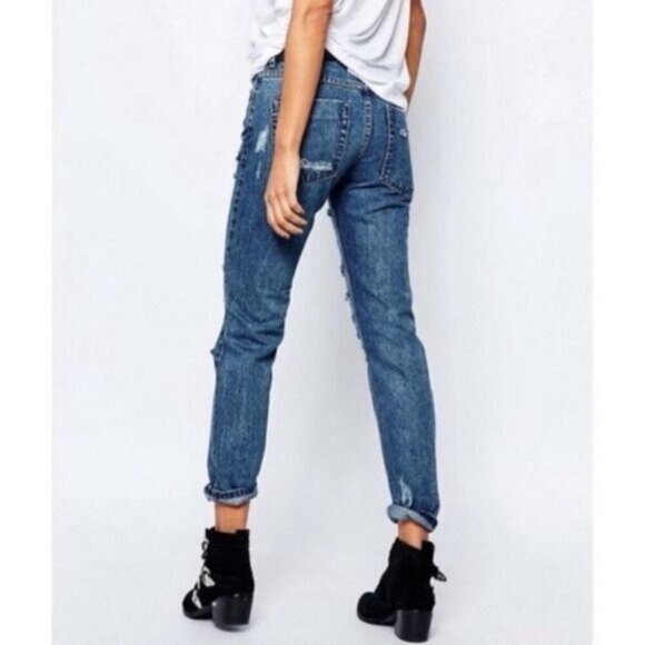 Free People One Teaspoon Jeans Awesome Baggies Boyfriend Straight leg distressed - Picture 13 of 13